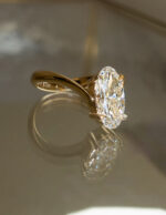 2.8 Carat Oval Statement | Brilliant White | 14K White Gold | A Classic Statement | Heirloom - Image 6