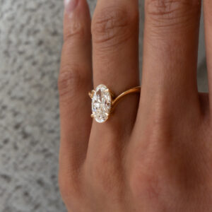 2.8 Carat Oval Statement | Brilliant White | 14K White Gold | A Classic Statement | Heirloom