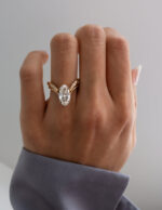 2.8 Carat Oval Statement | Brilliant White | 14K White Gold | Effortless Elegance - Image 6