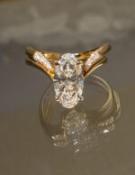 2.8 Carat Oval Statement | Brilliant White | 14K White Gold | Effortless Elegance - Image 7