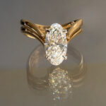 2.8 Carat Oval Statement | Brilliant White | 14K White Gold | Effortless Elegance