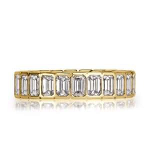 3.36 Carat Emerald Band | 18K Yellow Gold | A Classic Statement