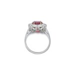 3.5 Carat Oval Statement | Ruby Red | SI | 14K White Gold | Modern Nobility | High Jewellery - Image 4