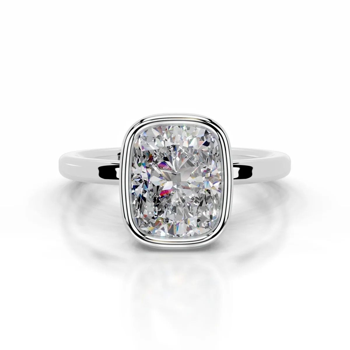 3-5-carat-elongated-cushion-cut-i-vvs-99-000-front-view-primary.jpg 3.5 Carat Cushion Statement | Brilliant White | VVS | 14K White Gold - Image 1