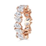 3.51 Carat Pear Band | Brilliant White | 18K Rose Gold | Modern Nobility | Collector-Grade - Image 3