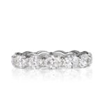 3.6 Carat Oval Band | Brilliant White | 18K White Gold | A Classic Statement