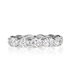 3.6 Carat Oval Band | Brilliant White | 18K White Gold | A Classic Statement