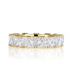 3.81 Carat Round Brilliant Band | Brilliant White | 18K Yellow Gold | Modern Nobility