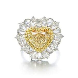 3 Carat Heart Shape Statement | Fancy Yellow | 14K White Gold | Rare Fancy-Color Splendour