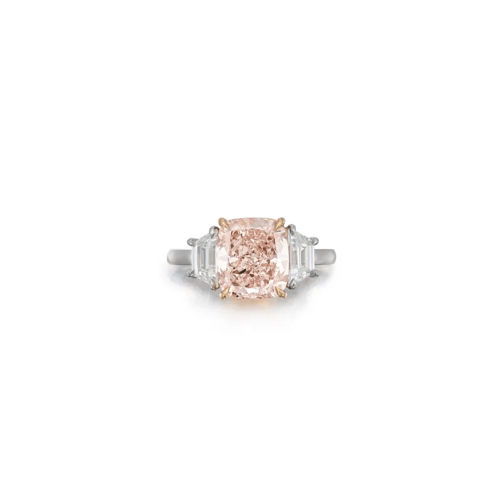 3 Carat Cushion Statement | Fancy Pink | 14K White Gold | Rare Fancy-Color Splendour