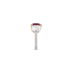 3 Carat Cushion Statement | Ruby Red | 14K White Gold | Quiet Power | Collector-Grade - Image 4
