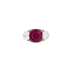 3 Carat Cushion Statement | Ruby Red | 14K White Gold | Quiet Power | Collector-Grade