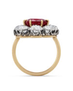 3 Carat Cushion Statement | Ruby Red | 14K White Gold | Modern Nobility | High Jewellery - Image 4