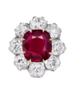 3 Carat Cushion Statement | Ruby Red | 14K White Gold | Modern Nobility | High Jewellery