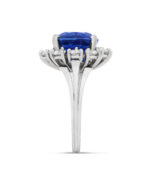 3 Carat Cushion Statement | Royal Blue Sapphire | 14K White Gold | Modern Nobility - Image 3