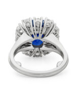 3 Carat Cushion Statement | Royal Blue Sapphire | 14K White Gold | Modern Nobility - Image 5