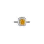 3 Carat Radiant Statement | Fancy Yellow | 14K White Gold | Sunlit Royal Radiance