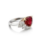 3 Carat Heart Shape Statement | Ruby Red | 14K White Gold | Quiet Power | High Jewellery - Image 3