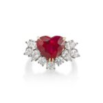 3 Carat Heart Shape Statement | Ruby Red | 14K White Gold | Quiet Power | High Jewellery