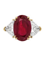 3 Carat Oval Statement | Ruby Red | 14K White Gold | Modern Nobility | Heirloom