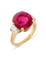 3 Carat Oval Statement | Ruby Red | 14K White Gold | Modern Nobility | Modern Classic - Image 4
