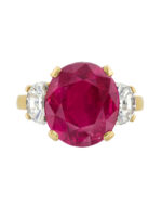 3 Carat Oval Statement | Ruby Red | 14K White Gold | Modern Nobility | Modern Classic