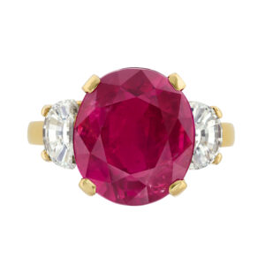 3 Carat Oval Statement | Ruby Red | 14K White Gold | Modern Nobility | Modern Classic