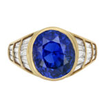 3 Carat Oval Statement | Royal Blue Sapphire | 14K White Gold | Effortless Elegance