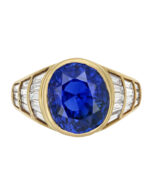3 Carat Oval Statement | Royal Blue Sapphire | 14K White Gold | Effortless Elegance