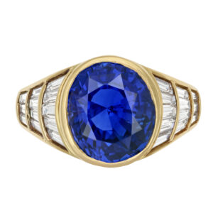 3 Carat Oval Statement | Royal Blue Sapphire | 14K White Gold | Effortless Elegance