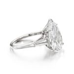 3 Carat Pear Statement | Type IIa | Brilliant White / D color | FL/IF | 14K White Gold - Image 2