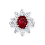 3 Carat Round Brilliant Statement | Ruby Red | 14K White Gold | Quiet Power | High Jewellery