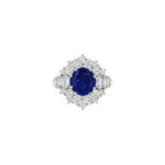 3 Carat Round Brilliant Statement | Royal Blue Sapphire | 14K White Gold | Everyday Royalty