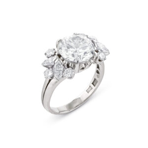 3 Carat Round Brilliant Statement | Brilliant White | 14K White Gold | Everyday Royalty