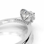 3 Carat Heart Shape Statement | Brilliant White / D color | FL/IF | 14K White Gold - Image 3