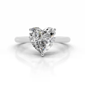 3 Carat Heart Shape Statement | Brilliant White / D color | FL/IF | 14K White Gold