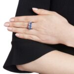 3 Carat Round Brilliant Statement | Royal Blue Sapphire | 14K White Gold - Image 4