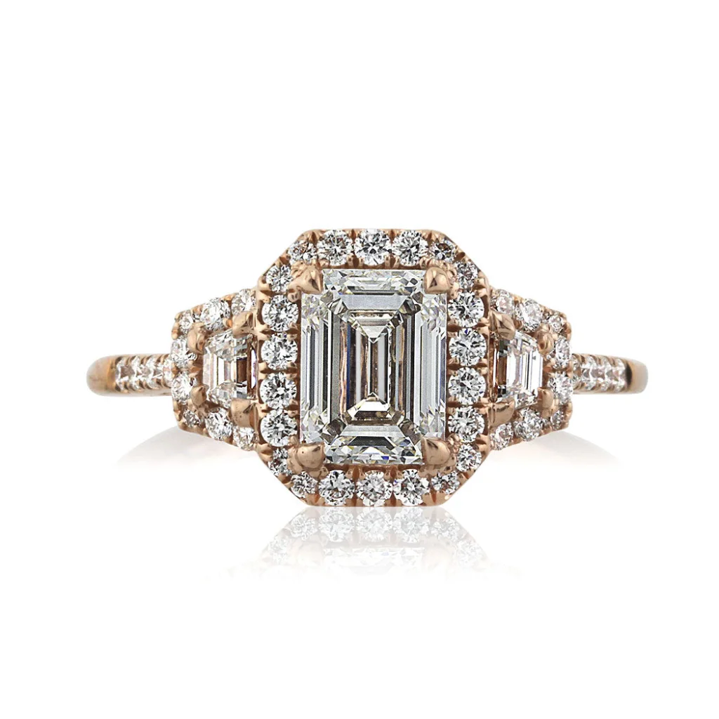 2.5 Carat Emerald Diamond Ring | 14K Rose Gold | A Classic Statement