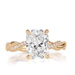 2.5 Carat Radiant Diamond Ring | Brilliant White | 14K White Gold | Effortless Elegance