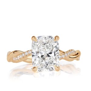 2.5 Carat Radiant Diamond Ring | Brilliant White | 14K White Gold | Effortless Elegance