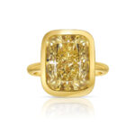 8.25 Carat Round Brilliant Statement | Fancy Yellow | 14K White Gold - Image 4