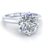10.01 Carat Round Brilliant Diamond Ring | Brilliant White | 14K White Gold