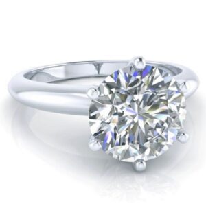 10.01 Carat Round Brilliant Diamond Ring | Brilliant White | 14K White Gold
