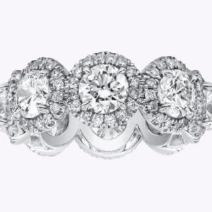 4.62 Carat Round Brilliant Band | Brilliant White | 18K Gold | A Classic Statement