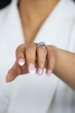 6.41 Carat Pear Diamond Ring | Brilliant White | 18K Gold | Refined Grandeur - Image 2