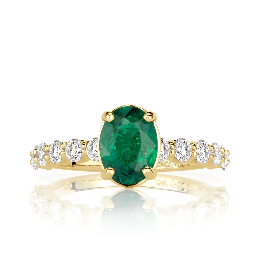 1.75 Carat Oval Diamond Ring | 14K White Gold | Graceful Brilliance