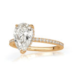 2.5 Carat Pear Diamond Ring | Brilliant White | 14K White Gold | A Classic Statement - Image 2