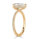 2.5 Carat Pear Diamond Ring | Brilliant White | 14K White Gold | A Classic Statement - Image 3