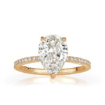 2.5 Carat Pear Diamond Ring | Brilliant White | 14K White Gold | A Classic Statement