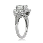 2.8 Carat Princess Diamond Ring | Brilliant White | 14K White Gold | Everyday Royalty - Image 3